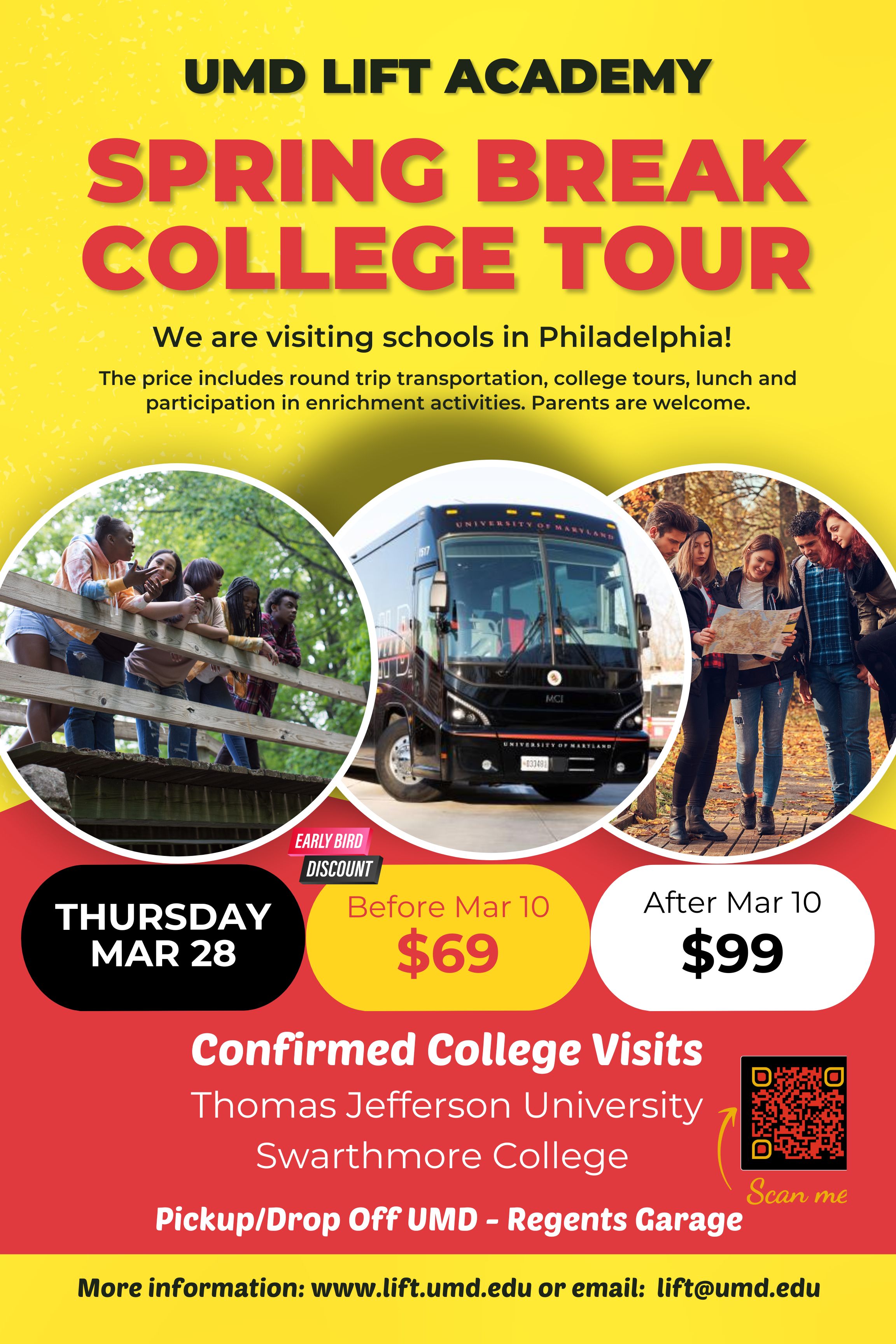 Spring Break College Tour Flyer
